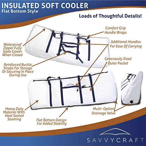 Savvycraft Waterproof Insulated Fish Kill Bag, Leakproof, 60" L x 12" W x 22" H - style: Flat Bottom: 60"l X 12"w X 22"h