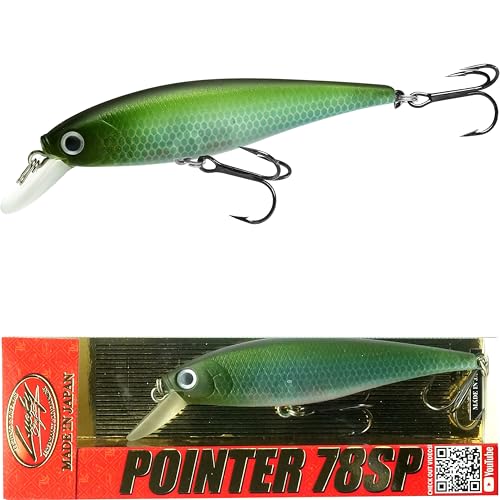 LUCKY CRAFT Pointer 78SP Fishing Lures, 3" Freshwater Bass & Trout Lures, Suspending 4ft-5ft Depth, Jerkbait, Bass Fishing Gear and Accessories, Ghost & Aurora - color: 578 NC Clear Lake Hitch Sakura