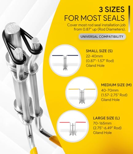 5 Pack Hydraulic Seal Installation Tool Kit, Hydraulic Cylinder Piston Repair Seal Tools, U-Cup Rod Seal Installation Tool Kits, Upgraded Seal Twistor Install Tool Set with Pick and Hook Set - size: 5 Pack (with Pick and Hook Set)