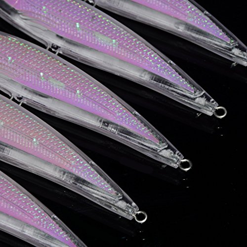 Aorace 20pcs/Lot 11cm/11.73g Unpainted Jerkbaits Blank Lure Bodies Fishing Floating Laser Minnow with Holographic Insert Hard Lure Body