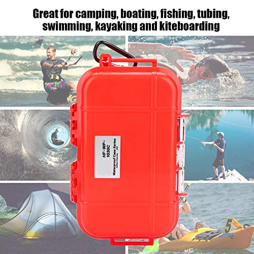 Joyzan Dry Storage Case, Outdoor Survival Shockproof Box Airtight | Carry Floating Hard Shell Wet Container Travel Sealed Organizer Marine Tool Carrying Protecting Boating Camping Fishing - color: Red