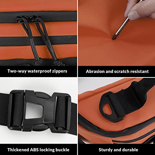 THKFISH Fishing Waist Pack, Fishing Tackle Bag Waterproof Fanny Pack for Women & Men Portable Sling Bag - color: ORANGE-REGULAR