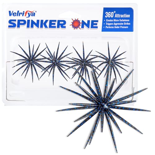 Tentacle Creature Lure, Japanese Style Soft Plastic Baits for Bass Fishing - for Drop Shot, Wacky Rig/Neko Rig and Finesse, Slow Sinking, Soft Bait by Velrifya - color: 12-Black Blue Flake, size: 2.7-INCH