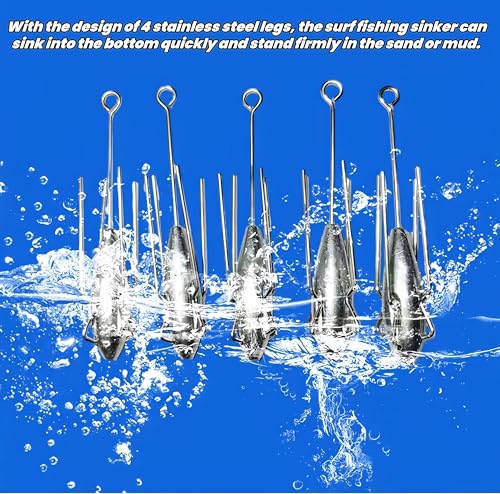 3Pcs Sputnik Sinkers Fishing Weights Sinkers Surf Casting Fishing Sinkers Lead Weights Sinkers Long Tail Fishing Weights Drop Shot Sinkers for Saltwater Catfish Beach Sand Ocean-1oz - size: 1.5oz