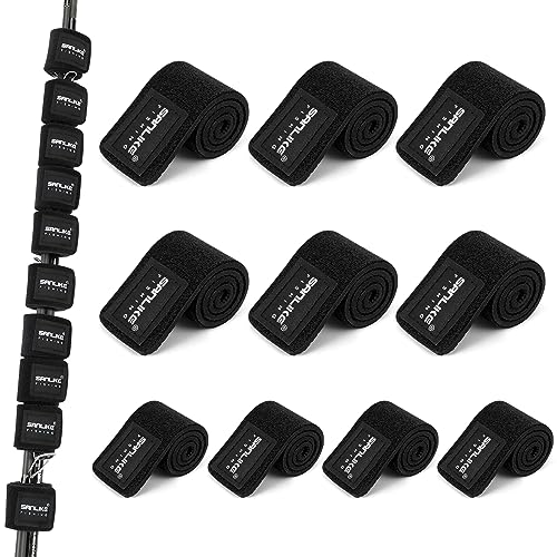 SANLIKE Fishing Belts Rod Straps Pole Ties Fishing Tackle Ties Cable Fishing Rod Holders(5pcs, 10pcs) - size: 13.4in*1.4in-10pcs