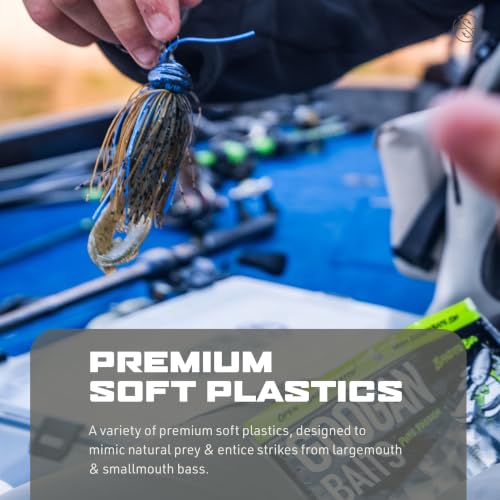 Googan Squad Mondo Kit Bass Fishing Lure Sets for Largemouth & Smallmouth Bass – Includes Premium Tackle & Mystery Box Essentials - color: Gold Series