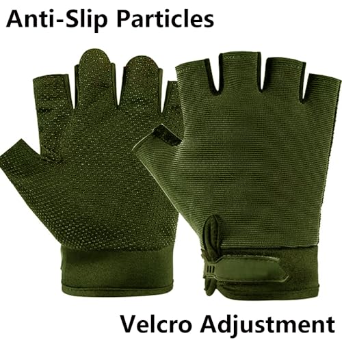 HUNTURE Fishing Vest,Pocket Vest and Hat Gloves Neck Gaiter Set for Men,Lightweight Utility Outerwear Vest - color: Green, size: X-Large