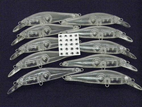 10 Blank Unpainted Minnow Crankbait Topwater Lipless Jerkbait Fishing Lures V3 - color: UPM431P10