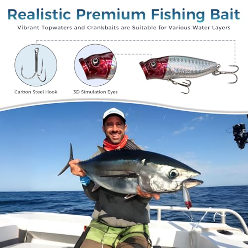 Fishing Lures - Fishing Kit Included 193Pcs Fishing Accessories and Tackle Box, Frogs, Minnows, Soft Baits, Hooks & Weights Accessories Gear Gift for Men Freshwater Bass Trout - size: 193Pcs-1