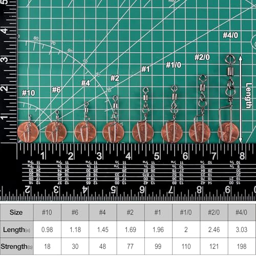 Dr.Fish 30 Pack Barrel Snap Swivels, Barrel Swivels Fishing Tackle Crane Rolling Coast Lock Snap Lure Leader Line Connector Fresh&Saltwater - size: #6-30LB-30 Pack