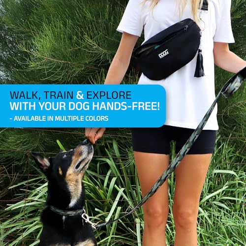 DOOG Neosport Dog Walking Fanny Pack - Waterproof Treat Pouch & Waste Bag Holder - Hands-Free Belt Bag for Training, Hiking & Outdoor Adventures - Black - color: Black