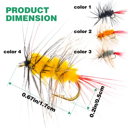 Fly Fishing Poppers, Topwater Fishing Lures Bass Crappie Bluegill Sunfish Panfish Trout Salmon Perch Steelhead Flies for Fly Fishing Bass Panfish Bluegill Trout Salmon - color: 20pcs-fly fishing