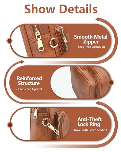 Anti Theft Crossbody Bags for Women RFID Leather Sling Purses,Crossbody Bags Travel Leather Fanny Pack for Women - color: Pure Brown
