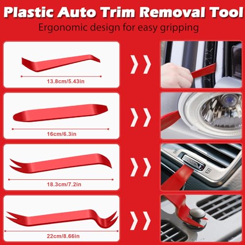 XBVV 17 Pcs Pick and Hook Set with Trim Removal Tool, Clip Pliers, Fastener Remover,Scraper,and Magnetic Telescoping Tool Kit for Repair Automotive,Upholstery and Electronics Maintenance Pick Tools