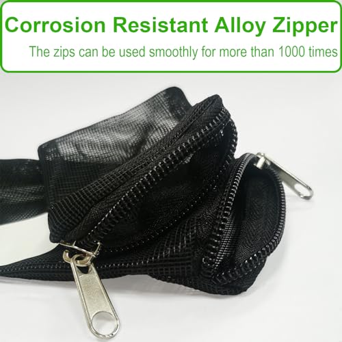 10 Pcs 12.2" x 15.9" Filter Media Bags, Extra Large Fish Tank Media Mesh Filters Bags for Activated Carbon, Ceramic Rings, Aquarium Mesh Reusable Bags with Zipper, Black. - size: 12.2" x 15.9"
