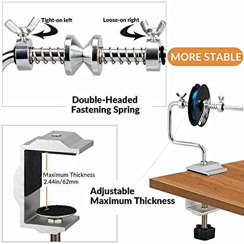 THKFISH Fishing Line Spooler Fishing Line Winder Spooler Fishing Accessories Adjustable Stable Portable Fishing Line Spooler/Fishing Line Remover - color: A -Long- Line Spooler