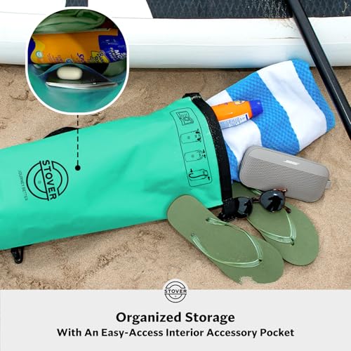 STOVER 5/10/25/30/40/55L Waterproof Dry Bag, Small Lightweight Roll Top Dry Bag Backpack w/Waterproof Phone Case, Kayaking, Travel, Hiking, Fishing, Tubing, Camping, the Beach, Men/Women (Teal) - color: 5l Teal, size: 5L