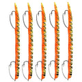 DeLong Lures – Made in USA 6" Bass Fishing Worms, Pre-Rigged Weedless & Unrigged Soft Plastic Baits, Anise-Scented Durable Lures for Freshwater & Saltwater - color: FireTiger