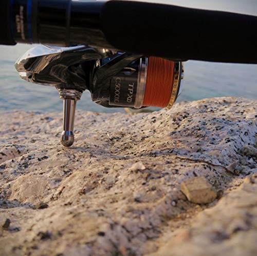 GOMEXUS Reel Stand Protect Reel from Rock Compatiable for Shimano Stradic Stella Vanford Daiwa Certate Exist Spinning Reel - color: Silver for Stella FJ/Stradic FL, style: 42mm-basic
