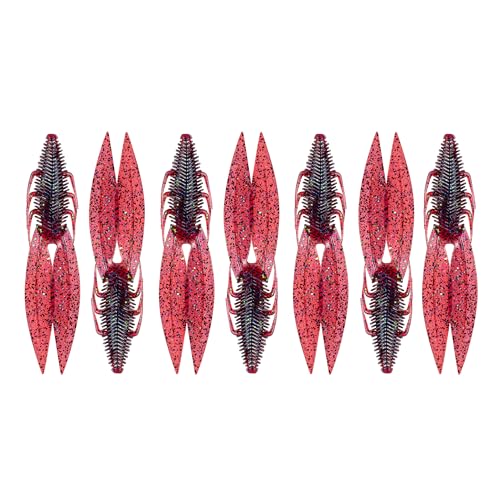 6th Sense – Bodega – Soft Plastic Creature Bait – Bass Fishing – Twin Ridge Tail Action – Multiple Sizes – Made in the USA - color: Blood Apple, size: 3.5in (7/pk)
