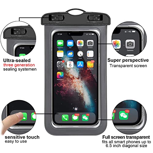 Famoby Up to 8.3" 6 Pack Multicolor Universal Waterproof Phone Pouch, Phone Waterproof Case Dry Bag,Protection Level: IP68,Outdoor Sports for Apple iPhone,Samsung,and More - color: Multicolor 111