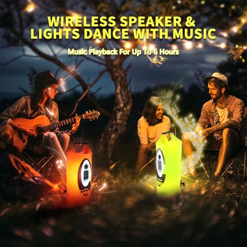 FELICON Waterproof Dry Bag Backpack, 20L, Neon Yellow | Bluetooth Speaker, Roll Top Floating Sack, Solar & USB-C Powered Emergency Charger, RGB Light - color: Neon Yellow, size: 20L