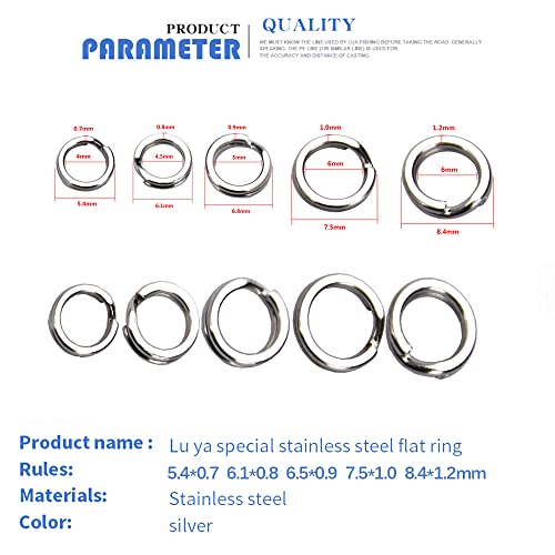 Fishing Swivel Fishing Split Rings High Strength Heavy Duty Fishing Lures Ring Chain Connector Fishing Lure Tackle Set