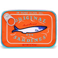 Cessfle Canned Sardines Makeup Bag, Funny Sardine Tin Fish Cosmetic Bag, Creative Cute Makeup Bag Kawaii Pencil Case Pouch, Coquette Make up Pouch for Women… - color: Orange mix Blue