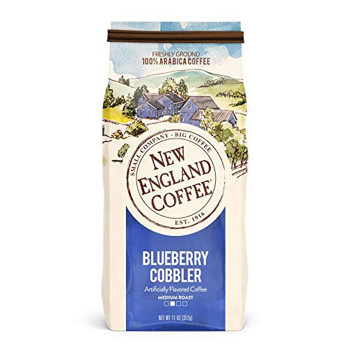 New England Coffee Variety Pack - Butter Pecan/Blueberry Cobbler/Hazelnut Creme, 11oz Bag (Pack of 3) - size: 11 Ounce (Pack of 3)