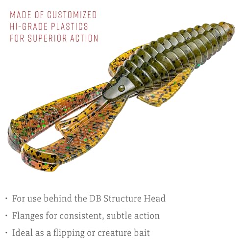 Strike King Rage Bug Fishing Lure, Soft Plastic Grub, Unique Design, Subtle Action - color: Bama Bug, size: 4"