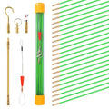 32.5FT Fiberglass Running Electrical Wire Cable Glow Rods Wire Pulling, Fish Tape Set with Accessories, Green