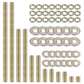 Lamp Rod,All Thread Lamp Pipe,Lamp Repair Assortment of Hardware,Yellow Zinc Coated, Includes 12" Lamp Pipe Nipples, 24 Washers, 24 Lock Nuts - size: 9-Kit Set - Pipe Nipples, Washers, Lock Nuts