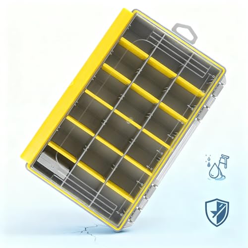 Waterproof Fishing Tackle Box, 3600/3700 Deep Tackle Trays Fishing Plastic Box Organizer with Adjustable Dividers Transparent Fishing Gear & Accessories Storage Box for Saltwater Freshwater Fishing - style: 3600 (10.83"x7.19"x1.75")-1pc