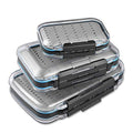Gonex Fly Boxes for Fly Fishing Jig Boxes Two-Sided Waterproof Lightweight Fly Fishing Box Easy Grip Transparent Lid Fly Fishing Lures Box Sizes A+B+C, Grey - color: Grey, Black, Transparent, size: SizeA+SizeB+SizeC