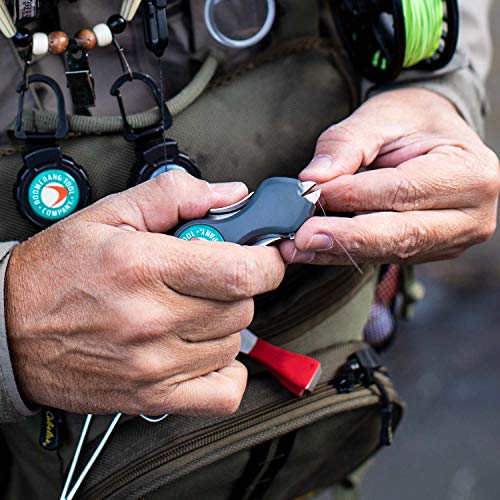 Boomerang Tool Company SNIP Fishing Line Cutters with Retractable Tether and Stainless Steel Blades that Cut Braid, Mono and Fluoro Lines Clean and Smooth! - style: Original Snip Grey