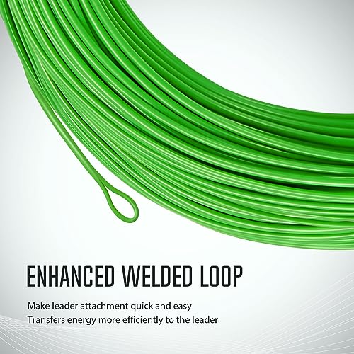 Piscifun Sword Fly Fishing Line with Welded Loop, Weight Forward Floating Fly Line, Available in WF1, WF2, WF3, WF4, WF5, WF6, WF7, WF8, WF9, and WF10 Weights, in Lengths of 90 and 100 Feet - color: Fruit Green, size: WF-3F 90FT