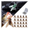 Bionic Fly Fishing Bait (20PCS) - 2024 New Trout Jigs Swimbaits Dry Flies Bass Fly Fishing Lures Kit, Saltwater ＆ Freshwater Flies Spinner Swim Baits Fly Fishing Hook Panfish Lures Set - color: Yellow, size: 12mm