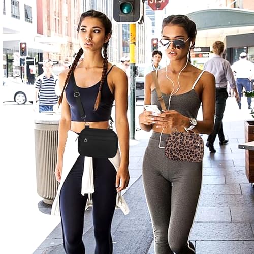 MAXTOP Small Crossbody Bags for Women Belt Bag Fanny Pack with Adjustable Strap - color: Leopard Brown, style: Small Crossbody Bag