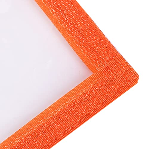 Raprance Fishing Lure Wraps 4 Packs Clear PVC Bait Hook Covers Keeps Fishing Safe Easily See Lures（Orange,M） - size: Medium