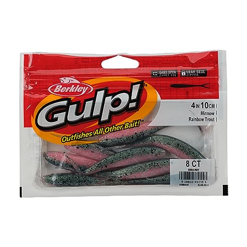 Berkley Gulp! Minnow Fishing Soft Bait - color: Rainbow Trout, size: 4"