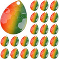 Colorado Blades Spinner Blades Lure Making Kit, 30pcs Colorful Metal Blades Easy Spin Spoons Inline Spinner Walleye Rig Making DIY Fishing Lure Making Supplies for Trout Salmon Bass Fishing - color: Hammered-Green & Red-30pcs