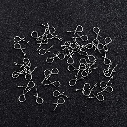 AGOOL Fly Fishing Snap Clips, 100/150pcs Quick Change Lure Clips Micro Fly Swivels Snaps Stainless Steel No Knot Snap Connectors Fly Hook Lure Snap for Flies, Jigs, Lures 3 Sizes - size: Size S-5.5LB-100pcs