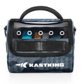 KastKing BaitSpace Line Management Bag, Fishing Line Storage Bag with Water Resistant Nylon, Clear View Window, Removable Divider, Tangle-free Leader Line Holder - color: B: Blue Camo-Medium