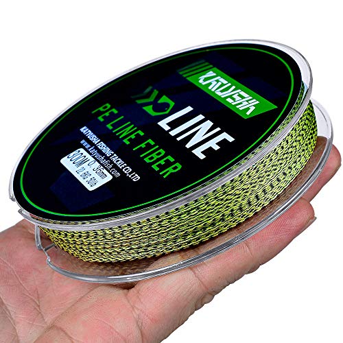 Braided Fishing Line, Abrasion Resistant Zero Stretch Braided Lines 4/8 Strands Super Strong Superline 6Lb -100Lb Test 109/328/547/1094/2187 Yards - color: Yellow/Black(4 Strand), size: 10 LB (328 Yards)