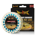 HERCULES Fly Fishing Line Floating Weight Forward Fly Line with Double Welded Loop - color: Teal Blue, size: WF3F 90FT