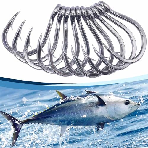 3X-Strong-Octopus-Hooks-Saltwater-Fishing-Circle-Hooks- Stainless Big Game Size 1-13/0 - size: 13/0 Pack of 10