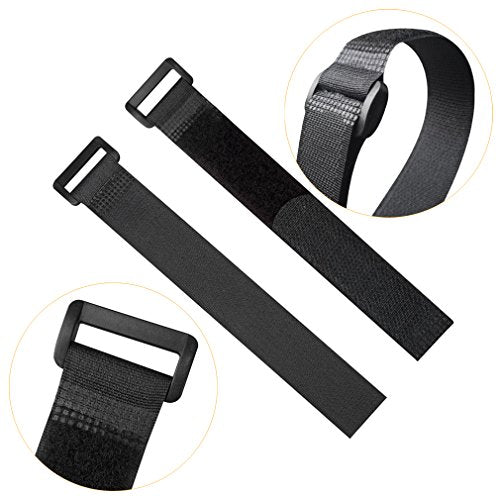 YiwerDer Reusable Fastening Cable Straps and Cable Ties Set 24 Pack(8"-12"-18"-24"), Adjustable Hook Loop Cord Management Wire Organizer Straps - style: (8-12-18-24) x 1Inch