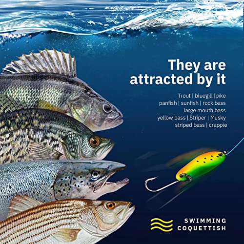 THKFISH Fishing Lures Fishing Spoons Lures Trout Lures for Trout Pike bass Crappie Walleye 3.5g(1/8oz) 5.5g(1/5oz) 7.5g(1/4oz) 10.5g(3/8oz) 14.5g(1/2oz) 21.5g(3/4oz) 5pcs - color: Color A-Single Hook, size: 1/4oz 5pcs