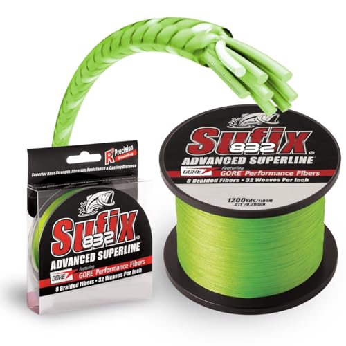 Sufix 832 Braid 50 lb Neon Lime 150 yards