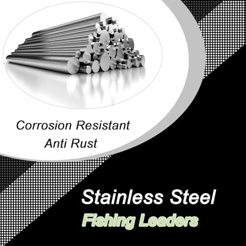 QISHUO Rigs Stainless Fishing Leader Steel High Strength Fishing Leader Saltwater Fishing Freshwater Wire Leaders Lures White Nickel - size: Size #6 (11.8in-70lb) 30pcs
